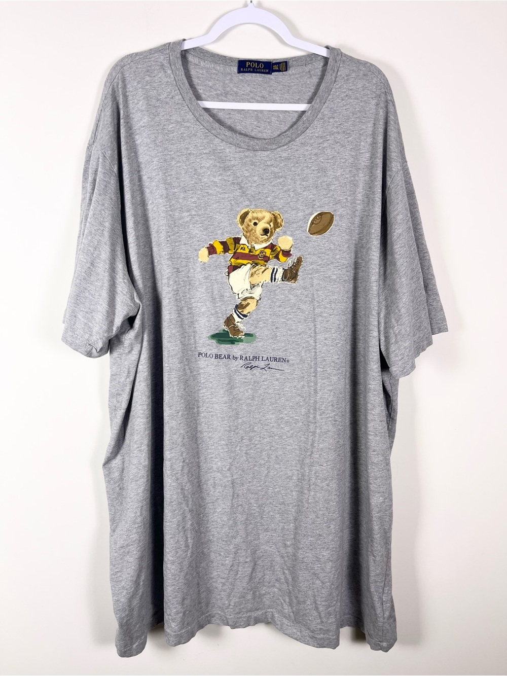 Polo Ralph Lauren Bear T-Shirt Rugby Graphic Size 4XLT Preppy